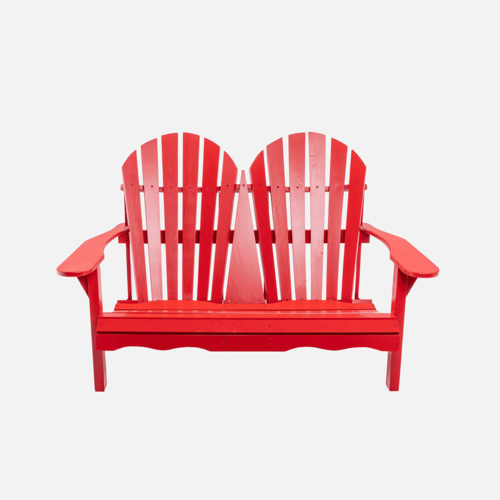 Chaise Adirondack Double - Rouge Feu