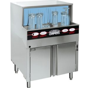 Chemical sanitizing glasswasher