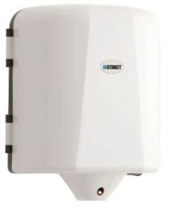 Distributeur d'essuie-mains à tirage central, blanc