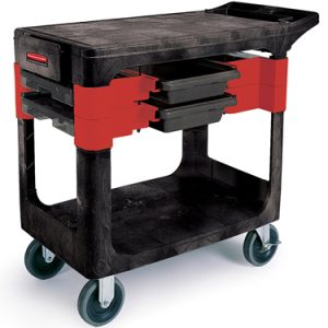 Chariot de travail avec cabinet de verrouillage