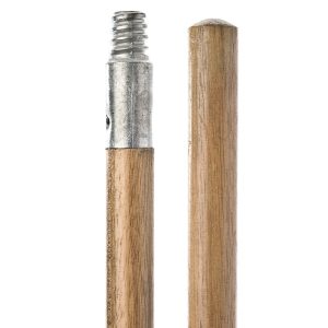 Manche en bois avec bout fileté en métal