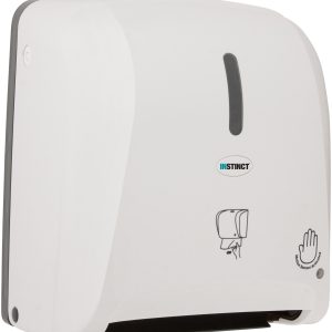 Distributeur électronique d'essuie-mains à coupe automatique, blanc