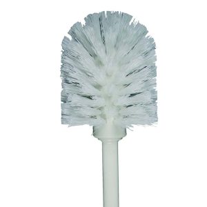 Brosse à cuvette de toilette, manche en plastique, garniture en polypropylène, blanc