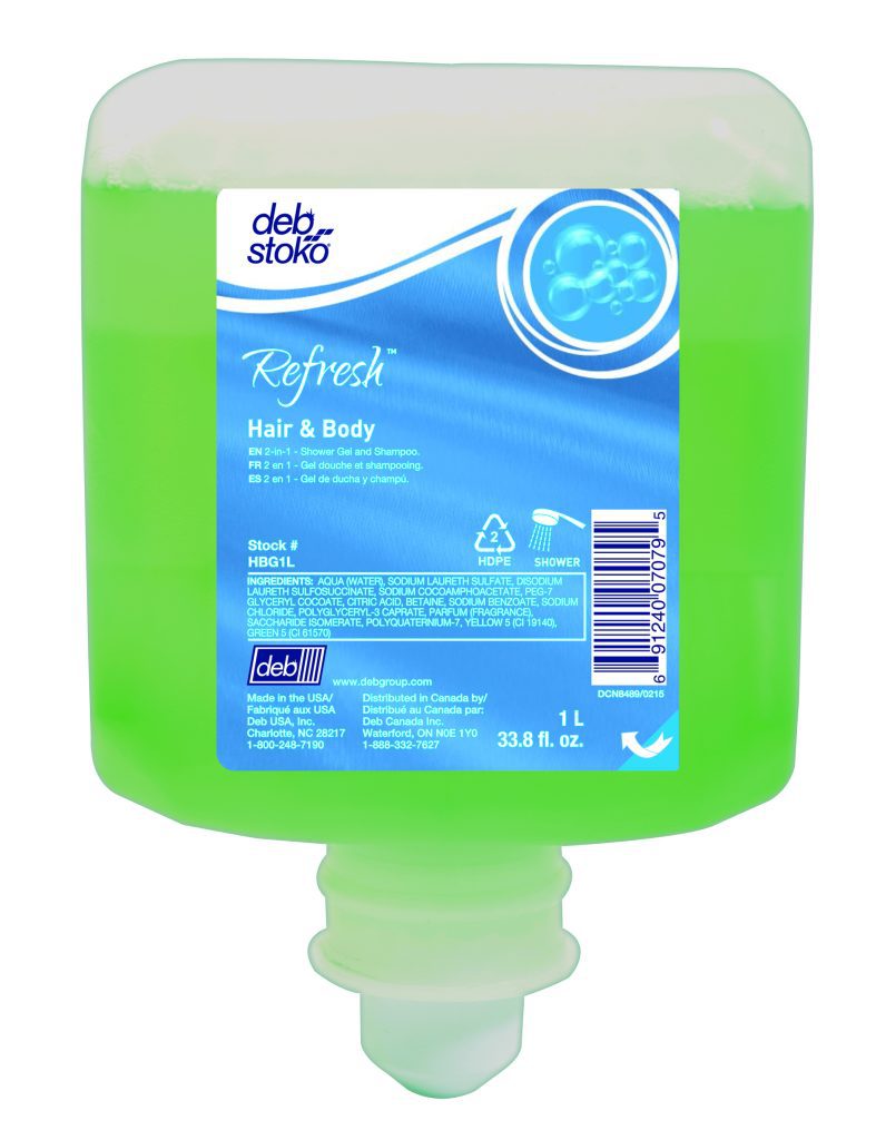 Gel douche et shampooing rafraîchissant 2-en-1
