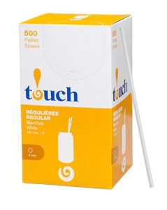 Pailles droites régulieres, 6'', 4500/caisse