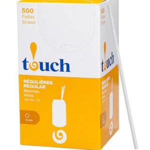 Pailles droites régulieres, 6'', 4500/caisse
