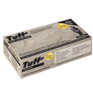 Gants de nitriles 4 mil, sans poudre, noir