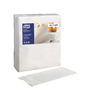 Tork Premium LinStyle® serviette de table blanche, pli 1/8