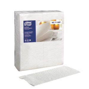 Tork Premium LinStyle® serviette de table blanche, pli 1/8