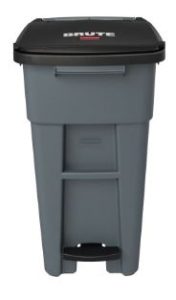 BRUTE® CONTENEUR À ROULETTES À PÉDALE 32 GAL GRIS