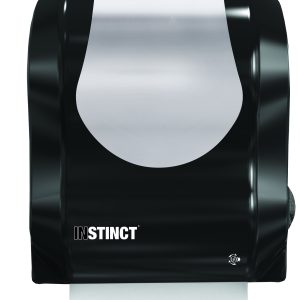 Distributeur d'essuie-mains portion 10'', noir et acier inoxydable