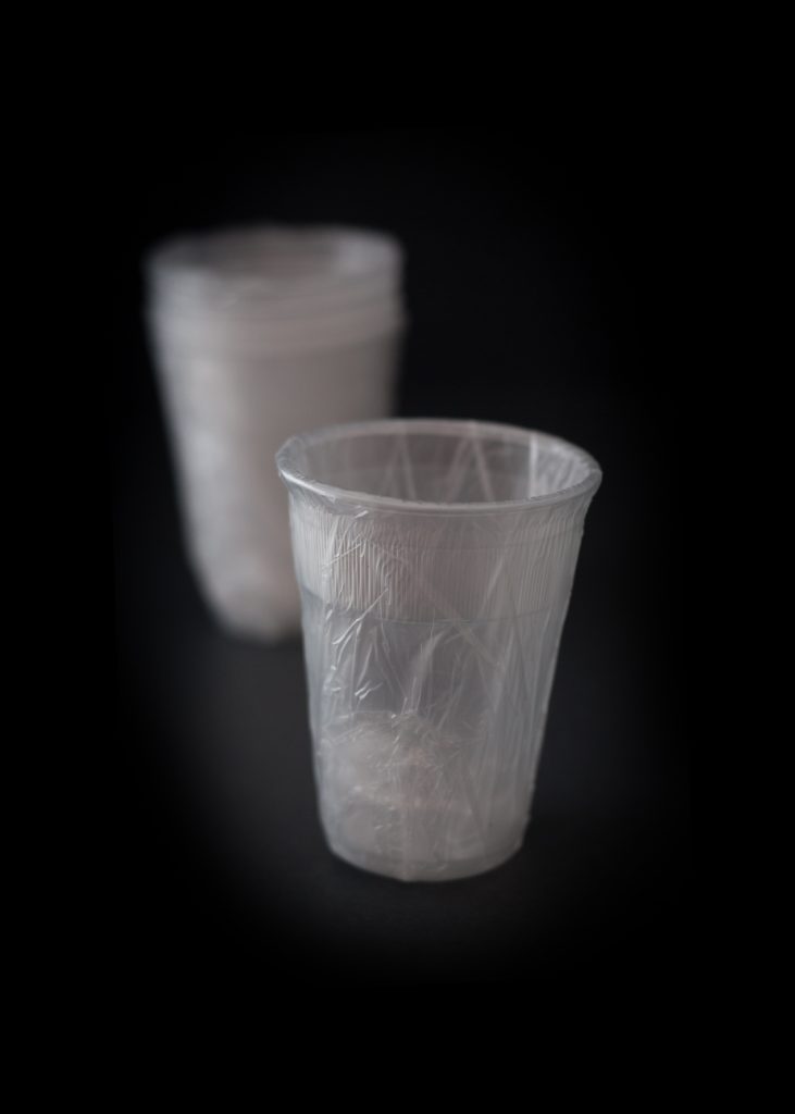 Verres en plastique emballés individuellement