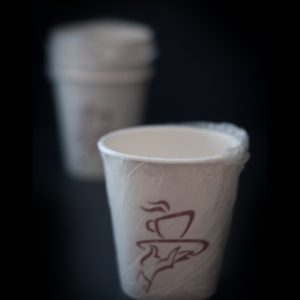 Hot/cold paper glasses, individually wrapped