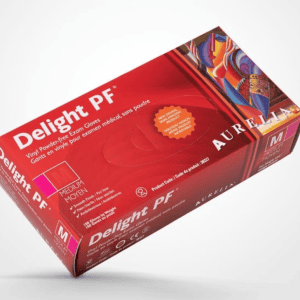 DELIGHT PF gants médicaux jetables en vinyle HC 70246 - 5,2 gr transparent sans poudre, très grand, 100/boîte