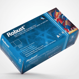 ROBUST gants médicaux jetables en nitrile HC 65845, 5 mil, bleu, sans poudre, extra-grand, 100/boîte