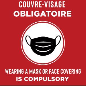 Affiche bilingue - Port du masque obligatoire (1 unité)