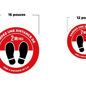 Pastilles de distanciation pour plancher en Vinyle, Antidérapant
