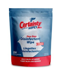 Lingettes humides désinfectantes pour surfaces dures