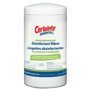 Lingettes désinfectantes au peroxyde d'hydrogène avancé