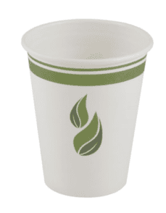 Gobelet en carton pour boisson chaude doublé de PLA Compostable, 12 OZ