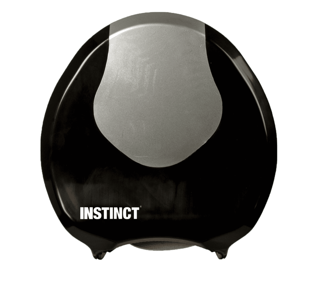 9'' JBT distributeur de papier hygiénique, noir et acier inoxydable