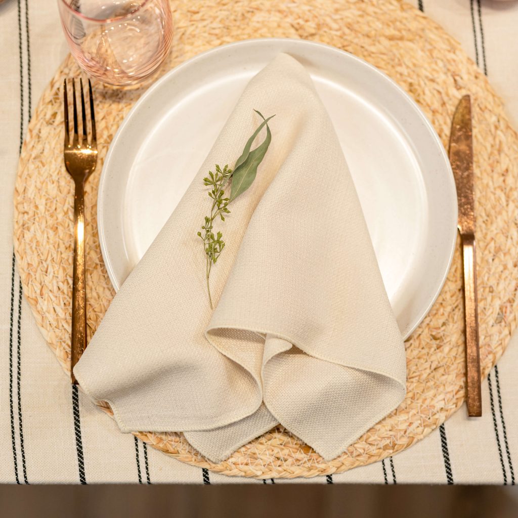 Linen napkin, Ivory - Pack of 2