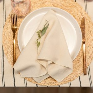 Linen napkin, Ivory - Pack of 2