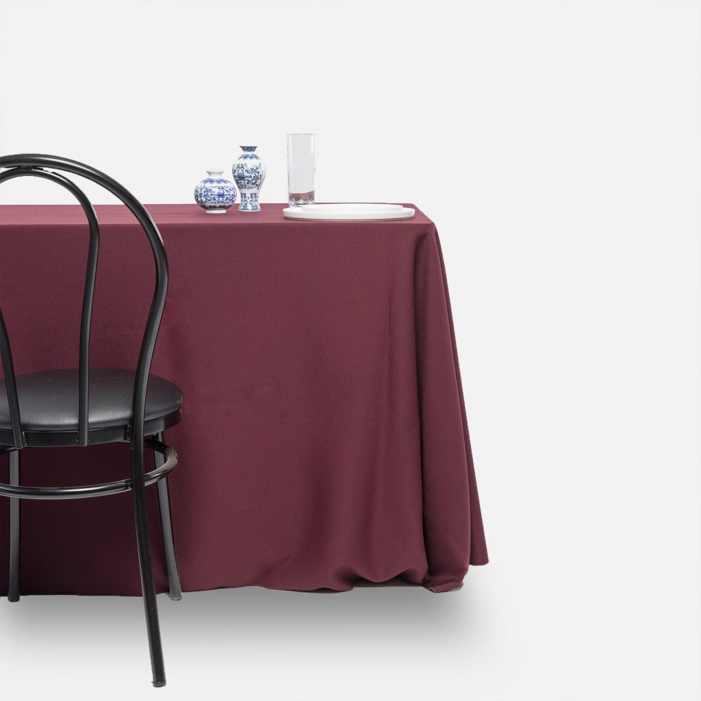 Fitted tablecloth, Wine Red - Polyester