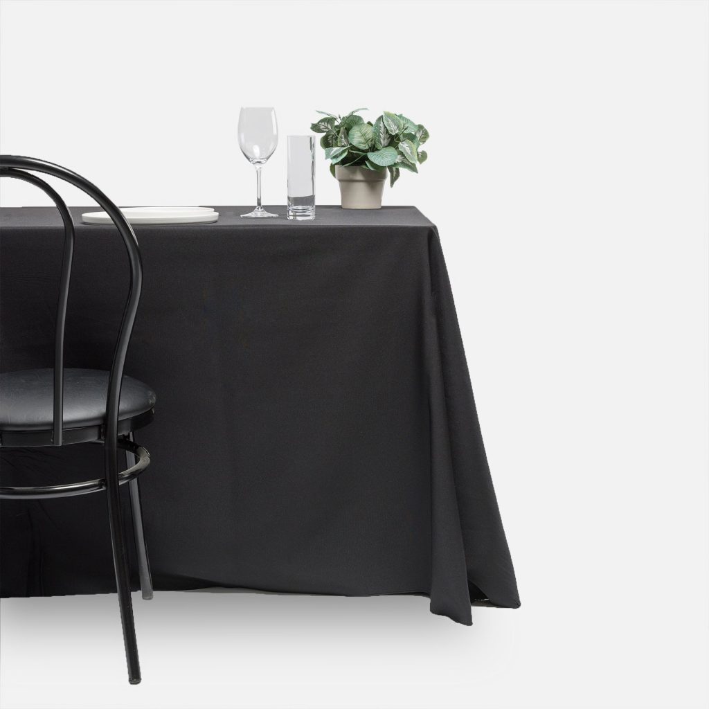 Fitted tablecloth, Black - Polyester