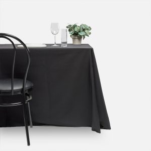 Fitted tablecloth, Black - Polyester