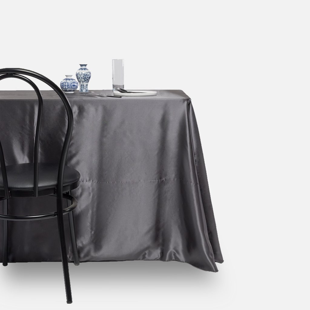 Fitted tablecloth, Charcoal - Satin