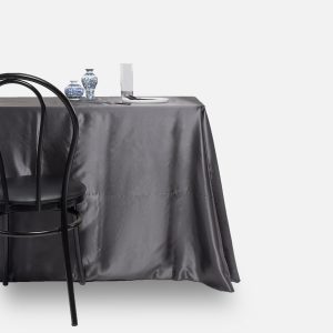 Fitted tablecloth, Charcoal - Satin