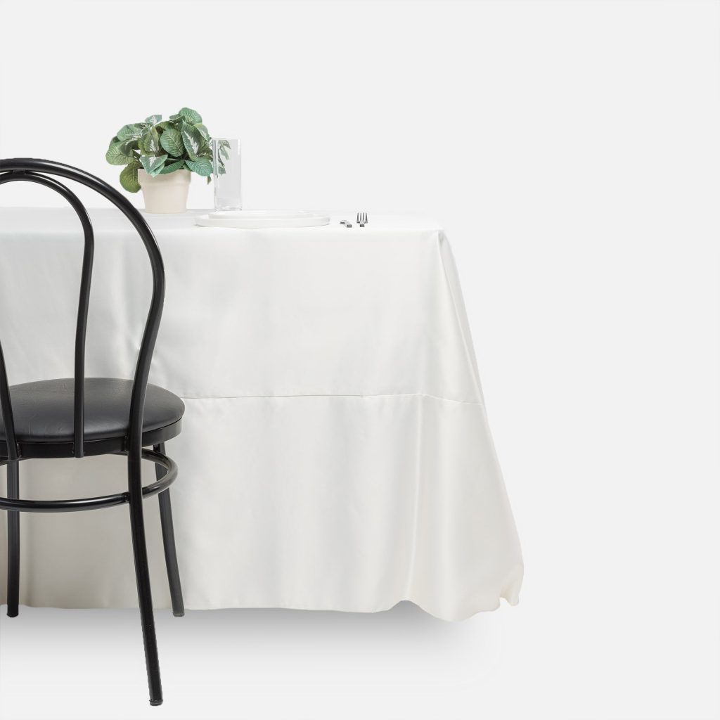 Fitted tablecloth, Ivory - Peau de soie
