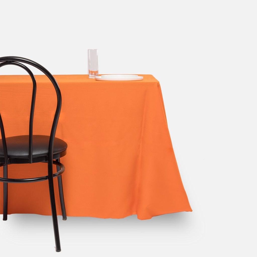 Fitted tablecloth, Orange - Polyester