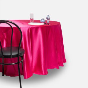 Fitted tablecloth, Fuchsia - Satin