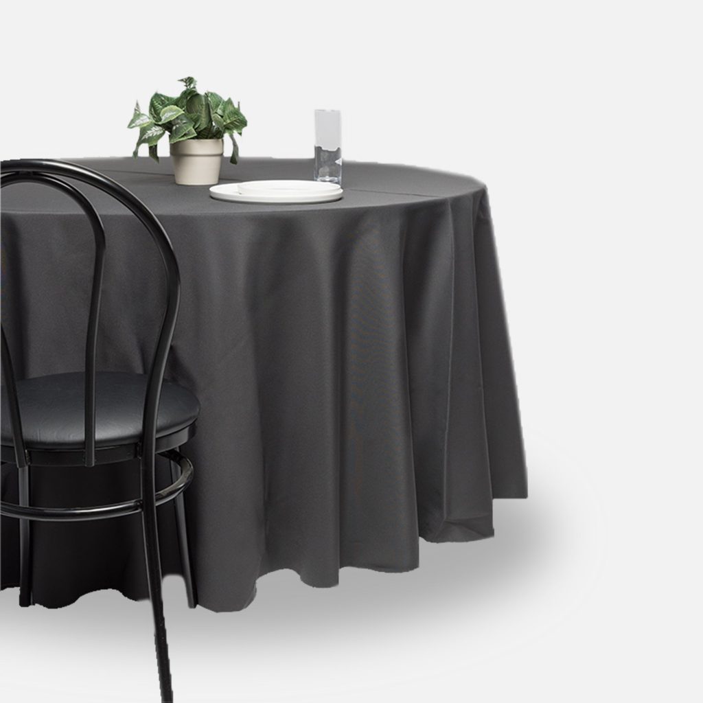 Fitted tablecloth, Charcoal - Polyester
