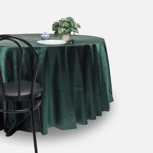 Fitted tablecloth, Bottle Green - Satin