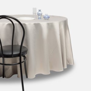 Fitted tablecloth, Taupe - Peau de soie