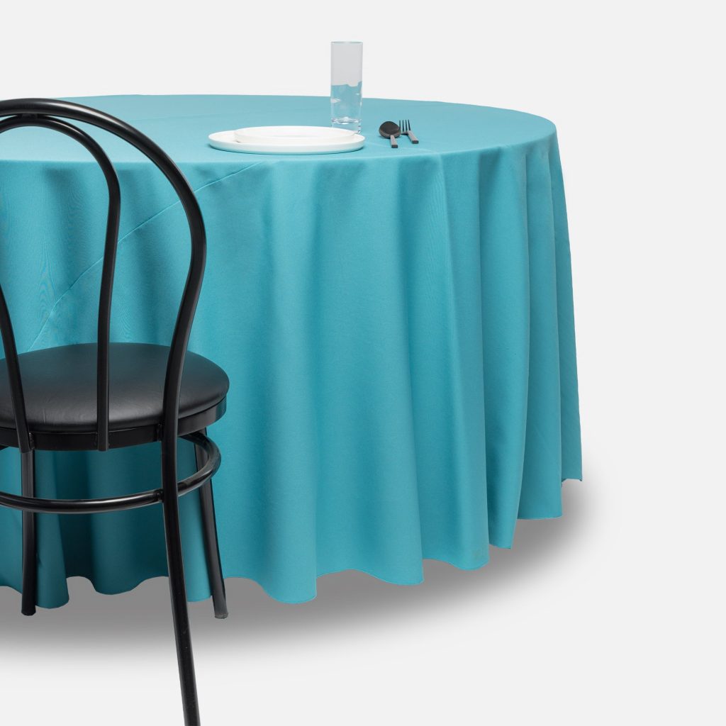 Fitted tablecloth, Turquoise - Polyester