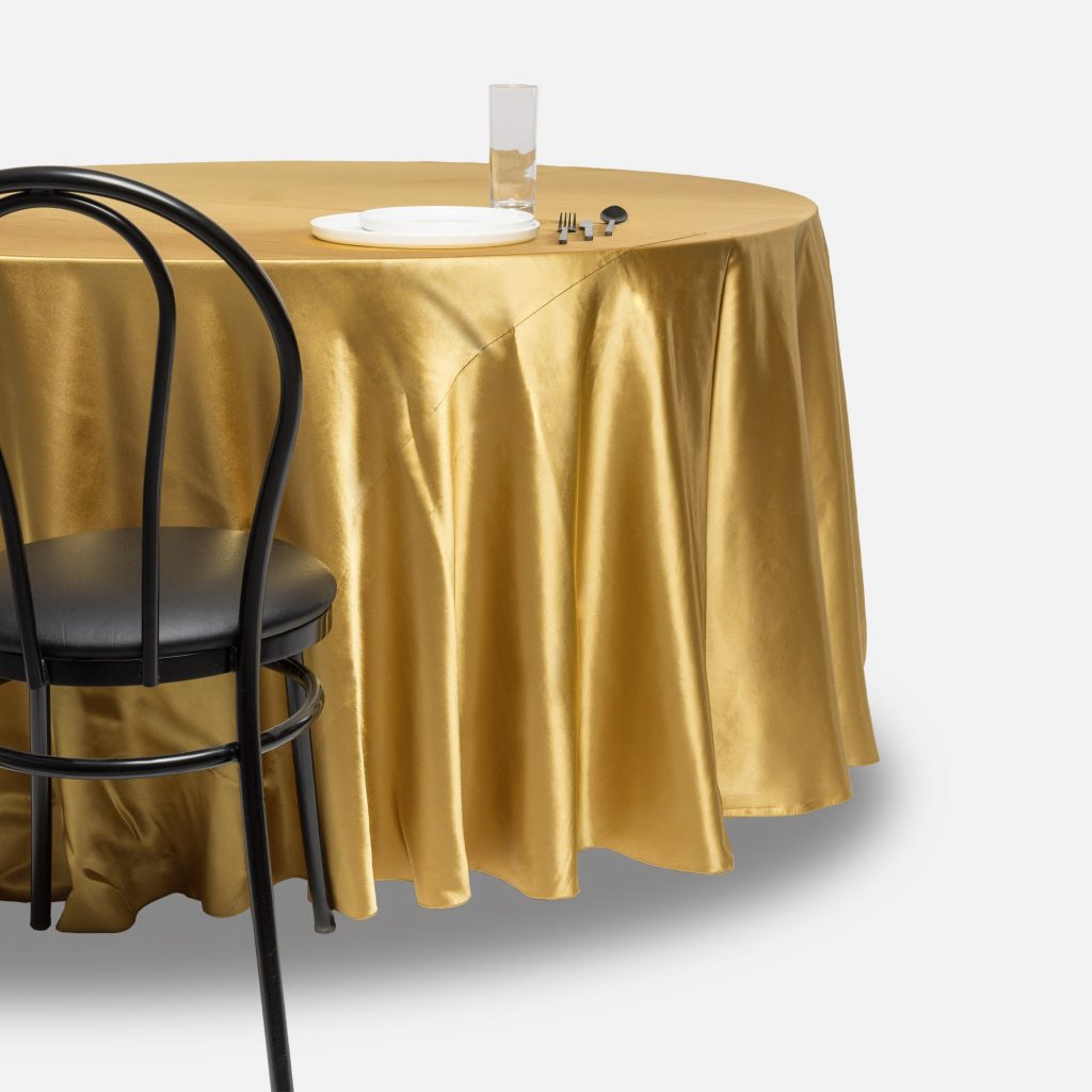 Fitted tablecloth, Gold - Satin