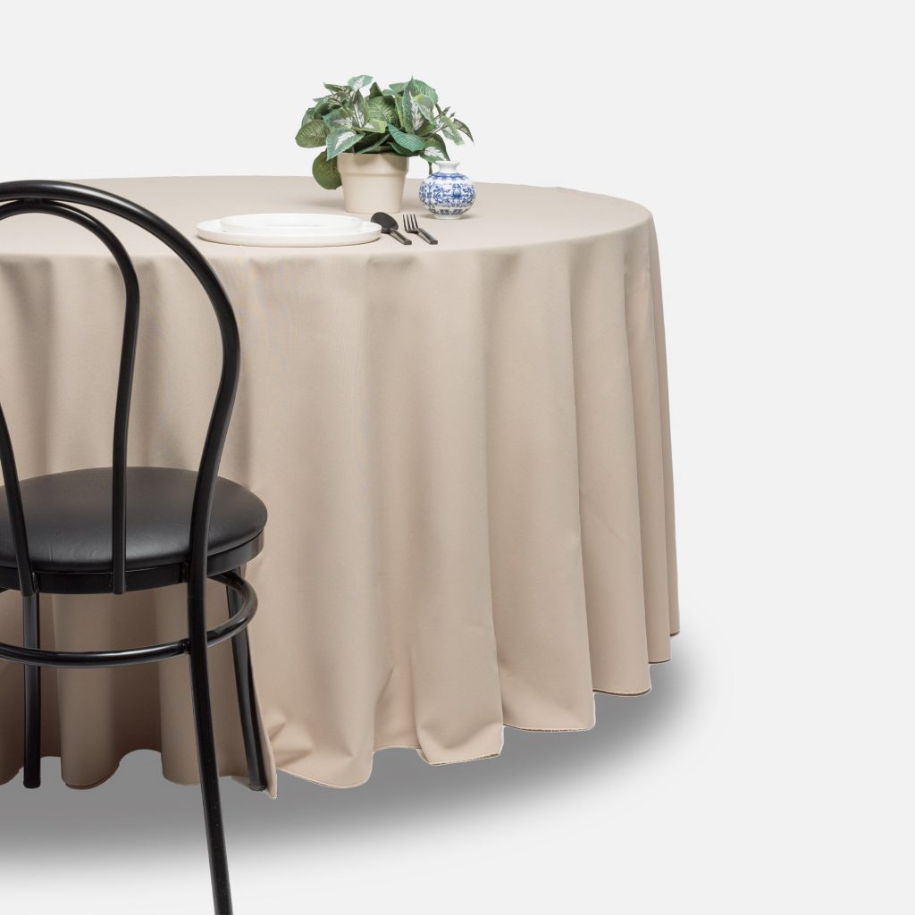 Fitted tablecloth, Sand - Polyester