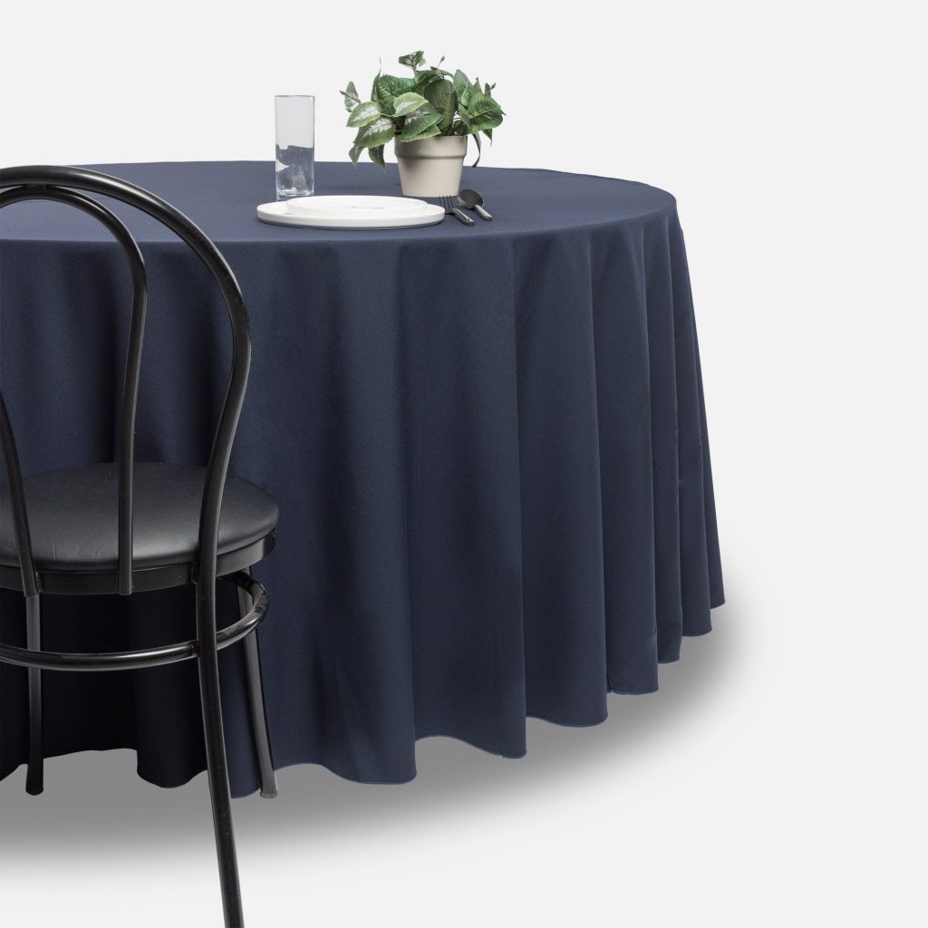 Fitted tablecloth, Navy Blue - Polyester