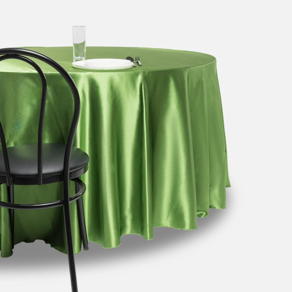 Fitted tablecloth, Kiwi Green - Satin