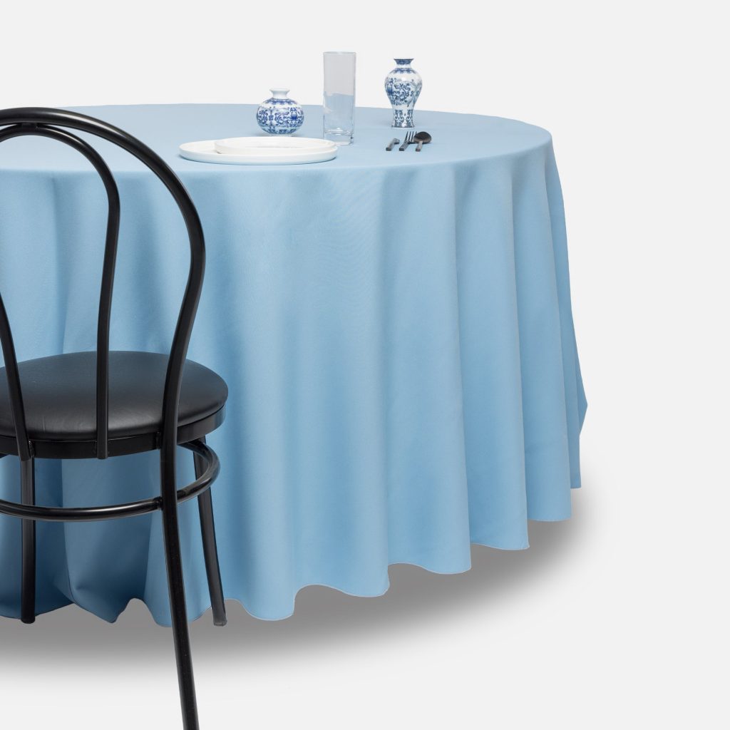 Fitted tablecloth, Powder Blue - Polyester