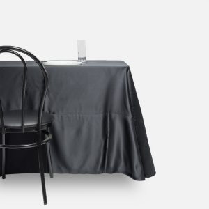 Fitted tablecloth, Black - Peau de soie