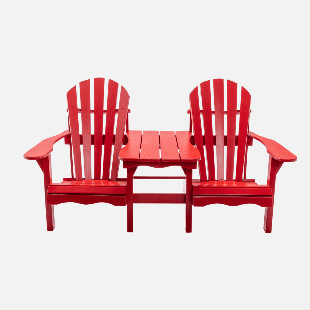 Adirondack chair with tray - Fire Red