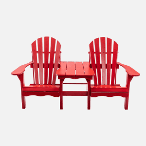 Adirondack chair with tray - Fire Red