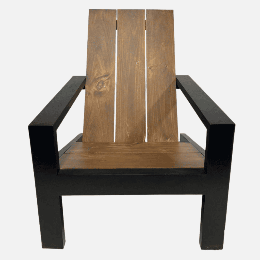 Acropole Adirondack chair - Wood - Black and Nutmeg