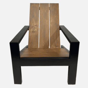 Acropole Adirondack chair - Wood - Black and Nutmeg