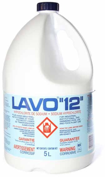 Lavo 12, Bleach, sodium hypochlorite 12 %